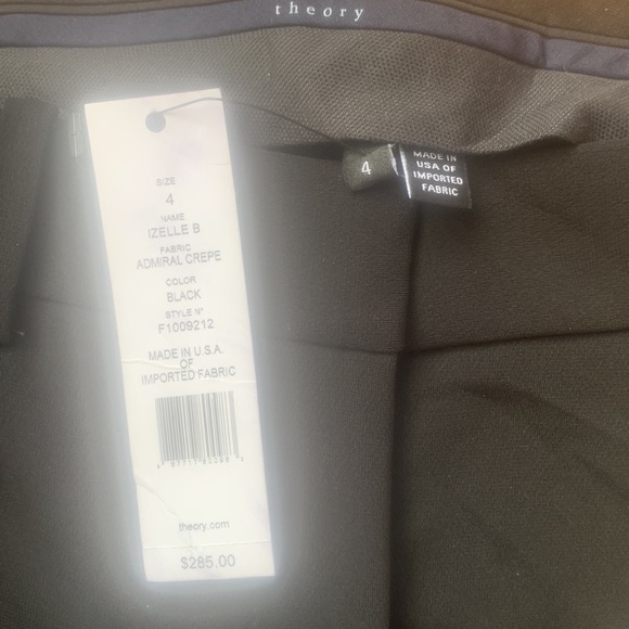 NWT Theory Izelle pants, size 4. - Picture 2 of 4
